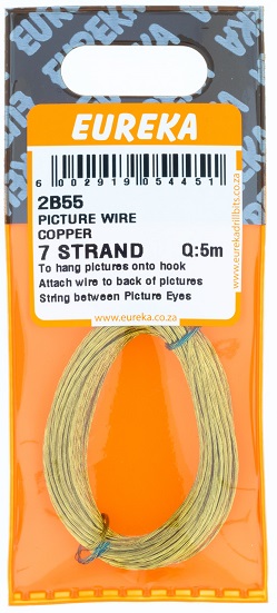 Wire Eureka Copper 7 Strand For Picture Hang 2B55 QTY5