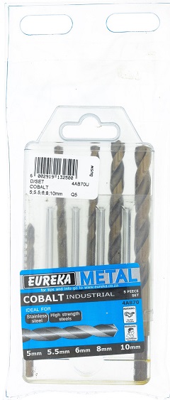 Drill Bit Eureka Cobalt Set 5-10mm 5pc