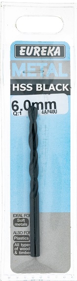 Drill Bit Eureka HSS Black 6mm