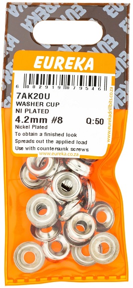 Washer Eureka Cup Nickel Plated 7AK20U 4.2mm QTY50