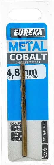 Drill Bit Eureka Cobalt 4.8mm QTY2