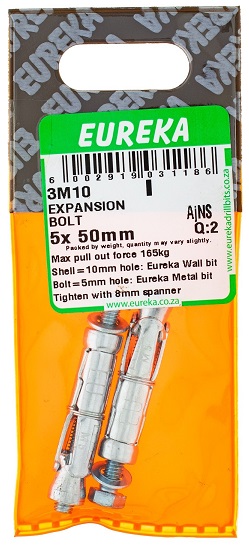 Expansion Bolt Eureka OD10 5x50mm 3M10 Q2