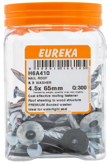 Roof Nail & Seal Eureka 4.5mmx65mm Q30