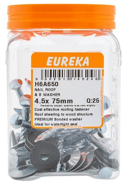 Roof Nail & Seal Eureka 4.5mmx75mm Q25