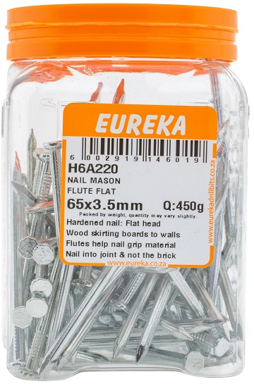 Nail Eureka Masonry Flute Flat 65mmx3.5mm 450gr