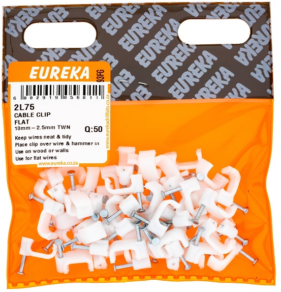 Clip Eureka Cable Flat TWN Number 10, 2.5mm QTY50