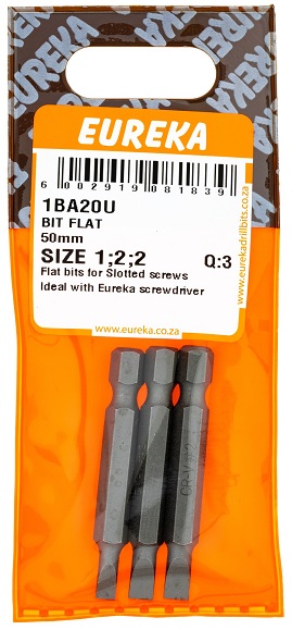 Bit Eureka Flat Size 1BA20U 1/2x50mm QTY3