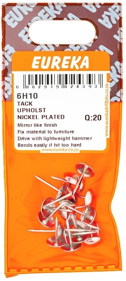 Nail Eureka Tack Upholstery Nail Nickel Plated 6H10 QTY20