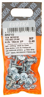 Tek Screw Truss Crse 4.2X13mm Zp Q:40