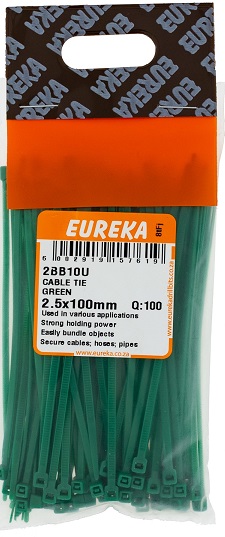 Cable Tie Green 2.5x100mm QTY100