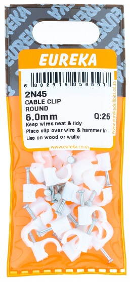 Clip Eureka Cable Round 6mm QTY25