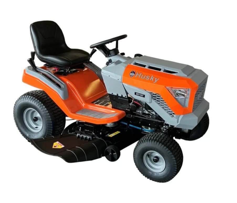 The Husky 42" Ride-On Lawnmower is a powerful and efficient machine designed to simplify lawn maintenance for both homeowners and professional landscapers. Featuring a cutting width of 42 inches (107cm), this ride-on mower can cover large areas quickly, saving valuable time and effort. Equipped with a robust 546cc 15hp engine, it provides ample power to tackle even the toughest grass. The lawnmower offers adjustable cutting heights, allowing users to achieve the perfect cut every time, while its rugged construction ensures durability and long-lasting performance. With user-friendly features for comfortable operation, the Husky 42" Ride-On Lawnmower is the ideal solution for maintaining a beautiful lawn with ease.