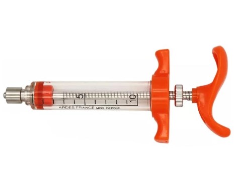 Highly durable re-usable nylon syringes.