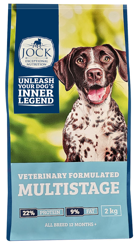 Suitable for adult and active dogs, Jock Multistage is formulated to get active dogs' tails wagging. Using only the Best, carefully selected ingredients, it provides a complete balanced nutritional diet, specifically geared towards the daily health of dogs with a zest for life. Active dogs are happy dogs, and because they burn so much energy, they have special dietary requirements. Active adult dogs also have special dietary requirements due to their advanced nutritional needs. Packed with the ideal amount of fat and protein, Jock Multistage caters for the advanced needs of adult dogs with an active lifestyle - helping them maintain strong muscles and optimal digestion. It's also enriched with essential omega 3 and 6 fatty acids to ensure healthy skin and shiny coat. Antioxidants: boosts the immune system. Added Vitamin C, E and organic selenium are natural antioxidants which help protect your pet's immune system against harmful free radicals. Amino Acids: aids muscle development.