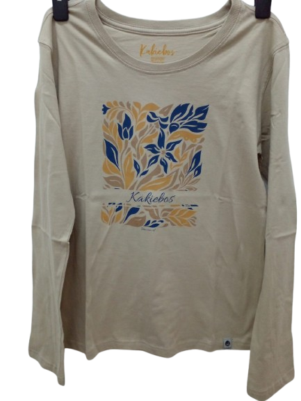 Tee Ladies L/S Classic Fit Plaza Taupe 2XL Kakiebos