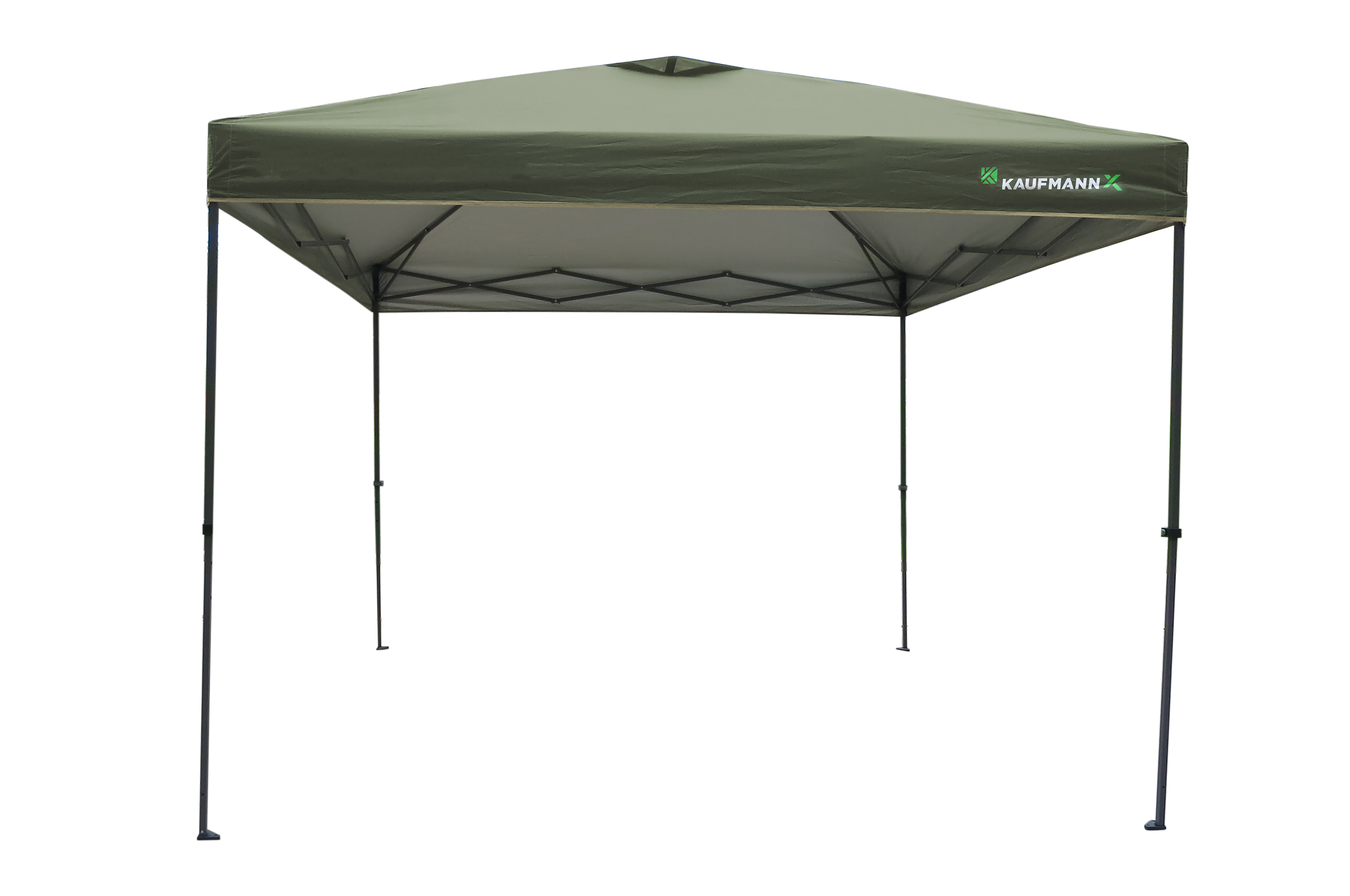 The Kaufmann X Outdoor Push Up Gazebo is a versatile and user friendly shelter perfect for outdoor activities. This 3x3m gazebo features a quick push up design for effortless setup and three adjustable height levels. Its sturdy construction ensures stability, while the Oxford fabric top with silver coating provides 99% UV protection. The built in air vent promotes airflow, keeping the interior cool and comfortable. Quick Setup: Effortless assembly with push up design. Height Adjustment: Three levels for versatile use. UV Protection: Silver coated fabric offers 99% UV shielding. Spacious: 3x3m coverage for 5 to 7 people. Durable Frame: Sturdy construction for longevity. Air Vent: Promotes airflow for cooler interiors. Portable: Includes wheeled carry bag for easy transport. Stylish Design: Elegant olive green colour enhances outdoor settings. Specifications: Size: 2.98 x 2.98 x 2.85m.
