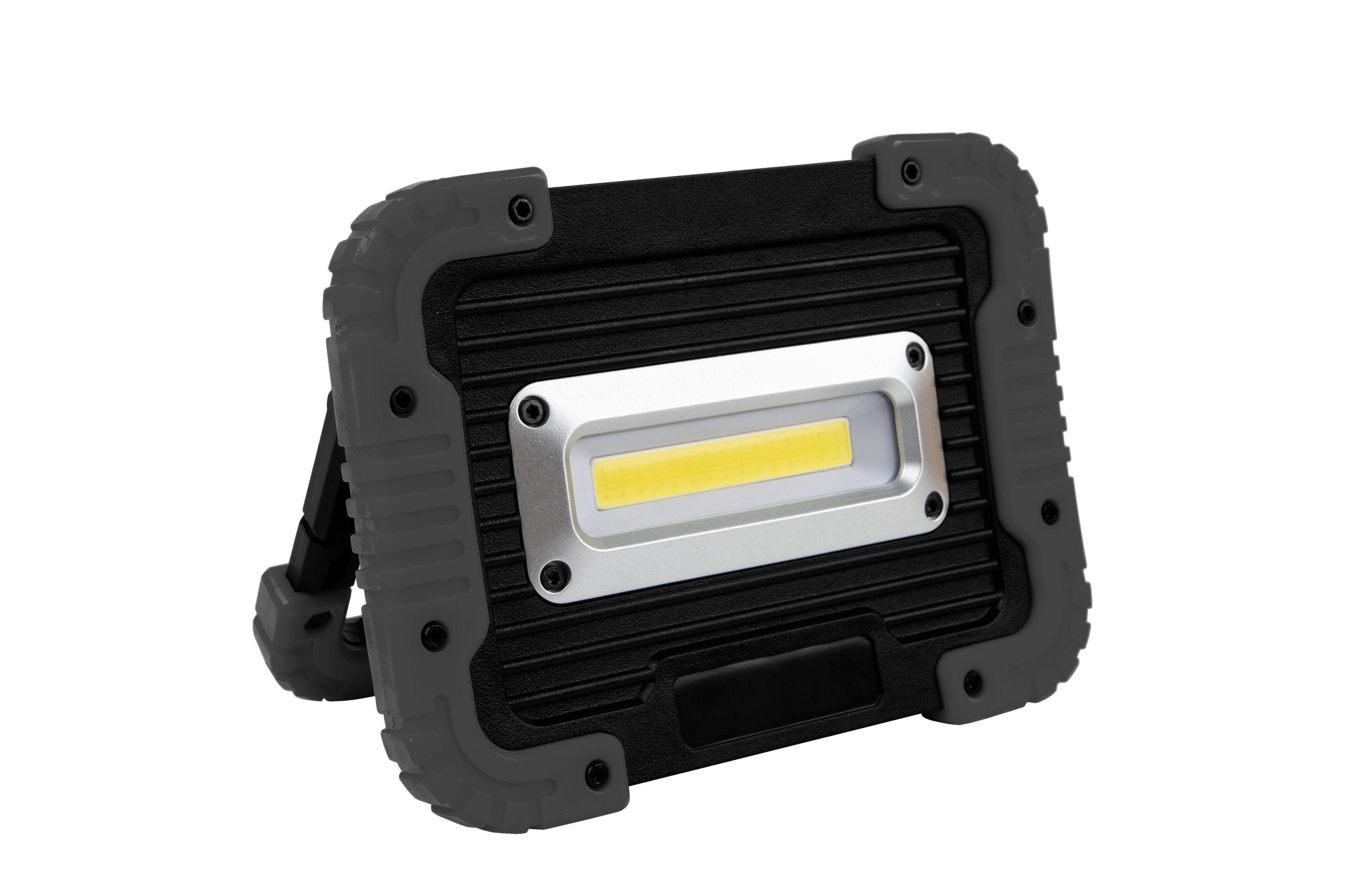 The KAUFMANN Rechargeable Work Light Is The Perfect Lighting Solution For All Your Projects. Whether youre Working In Dimly Lit Spaces; Performing Repairs; Or Need Extra Illumination During Outdoor Activities; This Work Light Provides Powerful And Portable Lighting. Features: Rechargeable Design For Convenience And Cost-Saving. Powerful Led Bulbs For Bright And Clear Illumination. Portable And Lightweight For Easy Manoeuvrability. Multiple Light Modes For Versatility In Various Tasks. Durable Construction For Long Lasting Use. Ideal For Workshops; Construction Sites; Camping; And Emergencies.