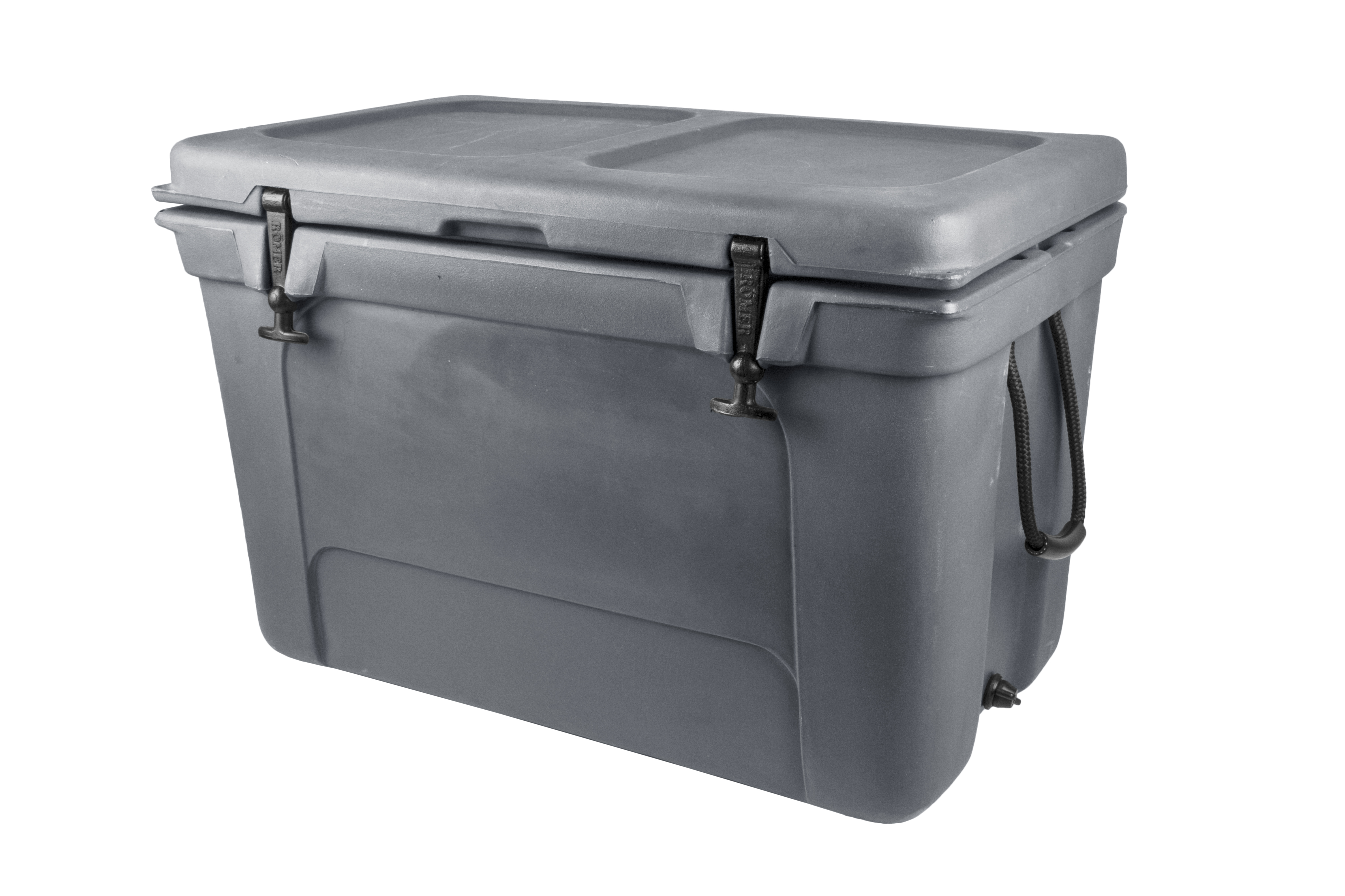 The Romer Cooler Box; Featuring A Generous 65L Capacity; Is Your Ultimate Companion For Keeping Drinks And Food Chilled During All Your Outdoor Adventures. Whether youre Planning Large Gatherings; Camping Trips; Or Long Journeys; This Spacious Cooler Box Ensures You Have A Well-Stocked Supply Of Refreshing Drinks And Snacks For Memorable Moments With Family And Friends. heres Why It Stands Out: . Extreme Heavy Duty Cooler Box. Tough And Durable Made Of Uv Resistant Food Grade Material. High Density Echo Friendly Polyurethane Insulation In Body And Lid. Silicon Gasket Seal On Lid For Air Tight Insulation. Lockable Lid. Drain Plug For Easy Water Drainage. Robust Hinge And Rubber Lid Latch. Unique Tie-Down Points Allow Cooler To Be Opened While Secured. 65Lt Dim: 72Cm(L) X 44Cm(W) X 49Cm(H). 45Lt Dim: 62Cm (L) X 38Cm (W) X 45Cm (H). 40Lt Dim: 70Cm (L) X 43Cm (W) X 32Cm (H).