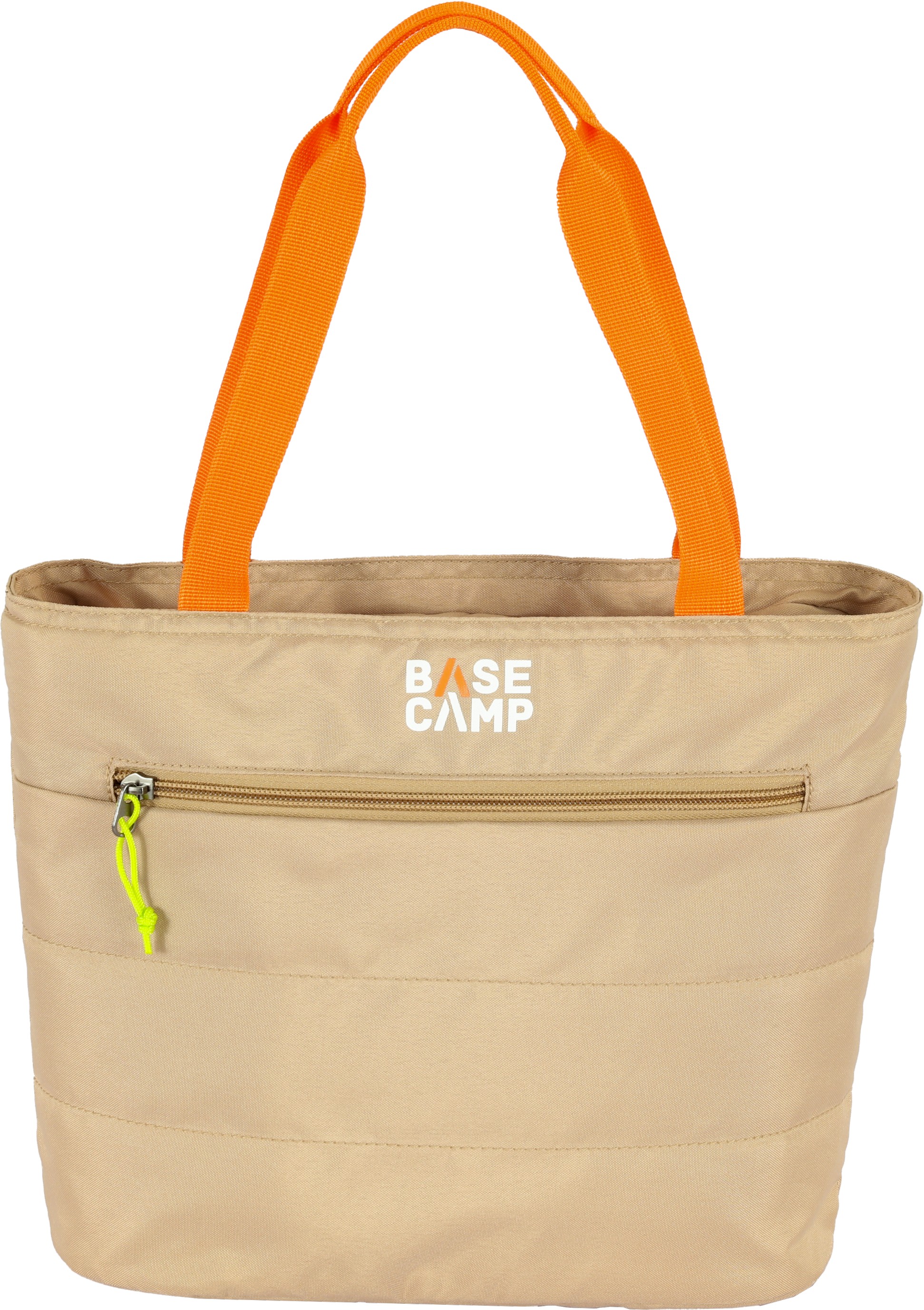 Basecamp Tote Cooler Bag 12 Can Keep your drinks and snacks chilled with ease using the Basecamp Tote Cooler Bag. With a capacity of up to 12 cans, this spacious and stylish cooler is perfect for picnics, beach days, braais, and sports outings. The leak proof liner prevents messes and makes cleanup effortless. Thanks to the open top design, you can quickly reach in and grab refreshments on the go. A front zippered pocket adds extra storage for essentials like napkins or utensils , while tote handles make carrying comfortable and convenient. Whether at the park, beach, or event, this cooler bag brings function, freshness, and flair to your adventure.Features & Benefits. Strong Polyester Fabric: Made with tough 600D polyester for reliable durability. Leak Proof Liner: Helps contain spills and simplifies cleaning. Spacious Interior: Holds up to 12 cans in the insulated main compartment.