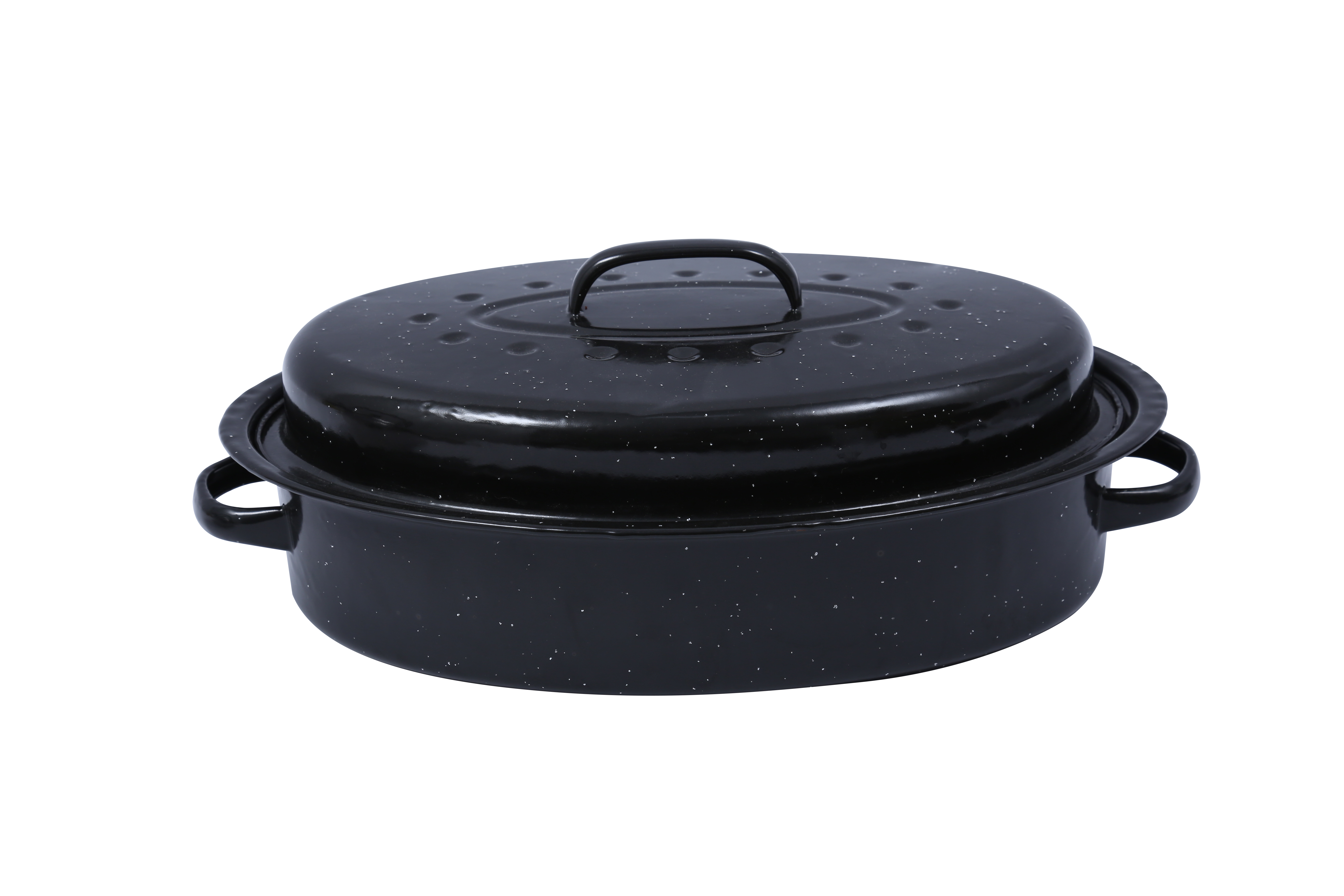 The Kaufmann Oval Enamel Coated Pan + Lid (5L) is a versatile kitchen essential, designed for preparing a wide range of delicious meals. Made from high-quality enamel, this pan features a non-stick surface that reduces the risk of food sticking, ensures even heat distribution, and provides high-temperature resistance for consistent cooking results. Whether you?re roasting chicken, baking vegetables, or stewing meats, this pan delivers reliable performance every time. **FEATURES AND BENEFITS: High-Temperature Resistance: Withstands consistent heat for reliable cooking results. Durable and Rust-Free: Safe for repeated use without compromising quality. Even Heat Distribution: Promotes uniform cooking across the pan surface. Versatile Cooking Options: Perfect for roasting, stewing, baking, and more. Dishwasher Safe: Convenient cleaning, though handwashing is recommended. 1 Year warranty.