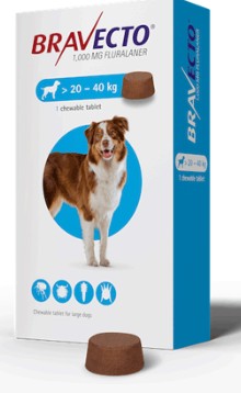 Tasty 3 monthly chewable tablet for the treatment and prevention of tick, flea, and mite infestations in dogs