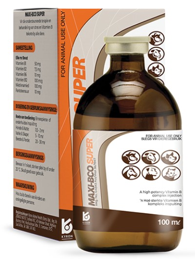 A high potency Vitamin B complex injection for the supportive therapy and treatment of stress and B Vitamin deficiencies in all animals.