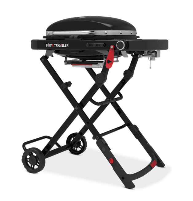 With a compact 81 cm width, this grill fits easily into the trunk of most compact cars and is designed for effortless portability. Its one-handed, gas-spring-controlled mechanism allows smooth raising and collapsing, while the lid lock automatically latches once the grill is folded down for secure transport. Durable wheels make it easy to move across virtually any terrain, and despite its portable size, it can comfortably feed up to four people, accommodating up to 12 burgers or 15 sausages.