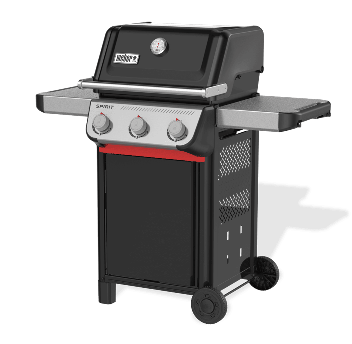 Barbecue food that tastes better than ever on the reinvented 3-burner Spirit® E-310 Gas Barbecue, designed for powerful performance and everyday convenience. Each burner ignites easily with one hand using Snap-Jet ignition, while precise heat control allows you to cook across a full range of temperatures, from high heat searing to low and slow cooking. Customise your setup by adding a variety of Weber Works snap-on accessories (sold separately) to the side rails, and keep platters, seasonings, and tools within easy reach on the hammertone metal side tables, which are scratch-resistant, durable, and easy to clean.