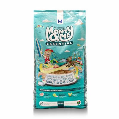 Delicious, Well-Balanced and Affordable Nutrition for Adult Dogs Monty & Me Essential saves you cash without skimping on quality. The ingredients we use in Monty & Me Essential are of the same quality used in all our products, carefully formulated to bring your dog a balanced, satisfying and digestible food at our most affordable price point yet. Benefits Include: Barley - easily digestible, slow-burning wholegrain carbohydrate & natural source of fibre that satisfies Monty for longer. Quality Ingredients - Monty & Me Essential is made with real meat for bioavailability & nutrient absorption. Takes care of teeth - Crunchy kibble assists with oral care. Essential Vitamins - Added antioxidants for immune support, helps keep immune system healthy & robust. Right balance of protein & fat levels help maintain good physical health. Essential Fats - Added Omega 6 oil ensuring healthy skin and a soft, shiny coat.