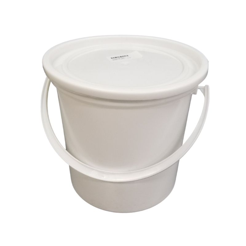 White Dairy Type With Strong Clip On Lid.