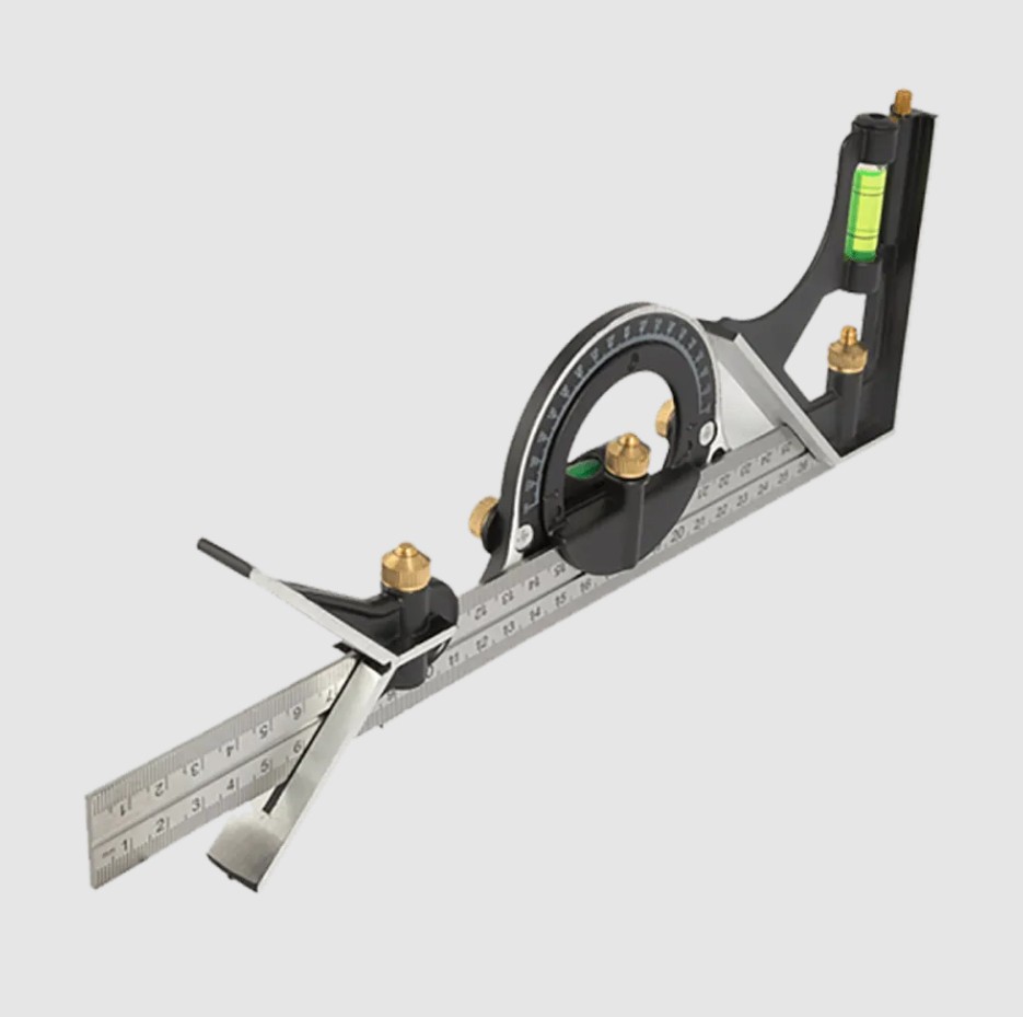 This tool is made of stainless steel with a die-cast stock and features permanently etched graduations in both imperial and metric units, ensuring accurate and long-lasting measurements.