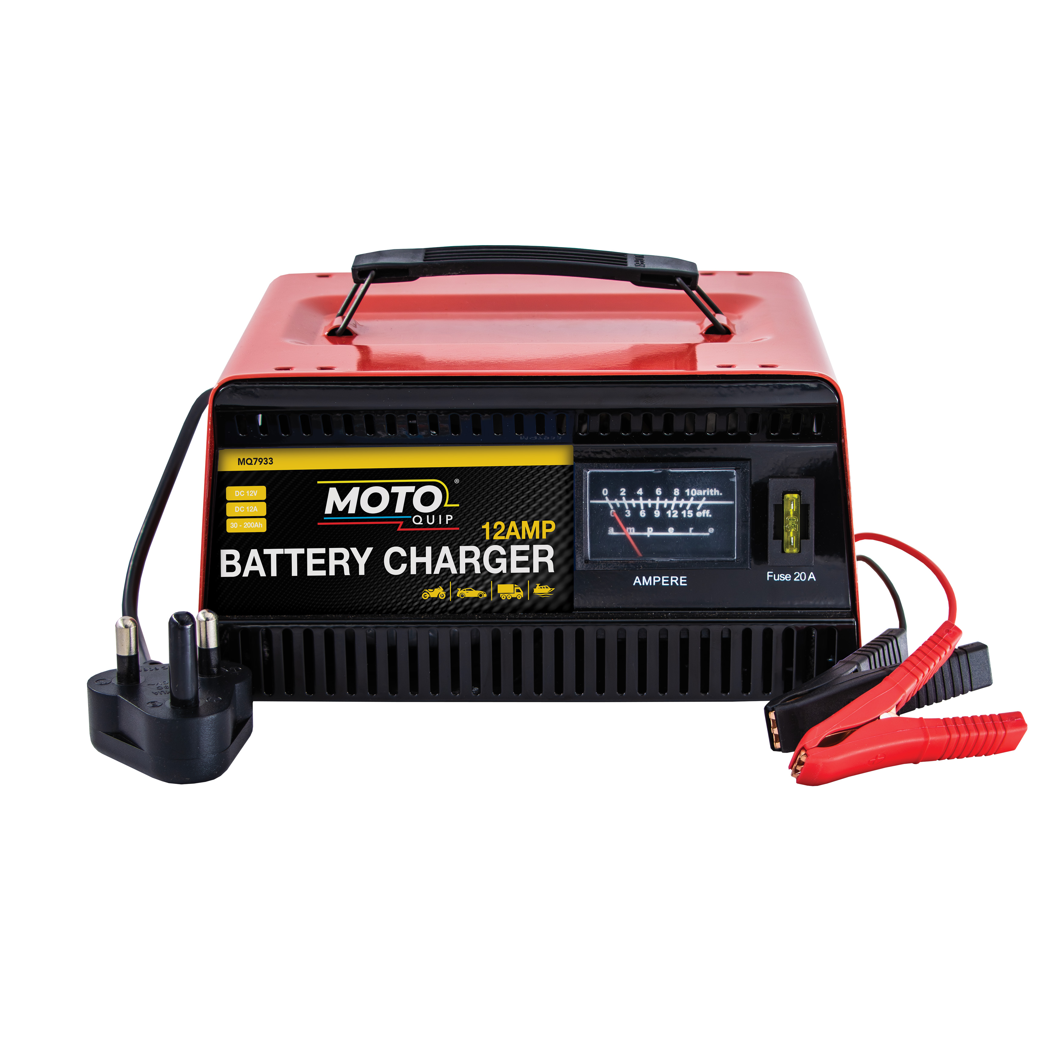 This robust MQ charger features a metal case, delivering a powerful 12-amp maximum current (10.8 amp rated).