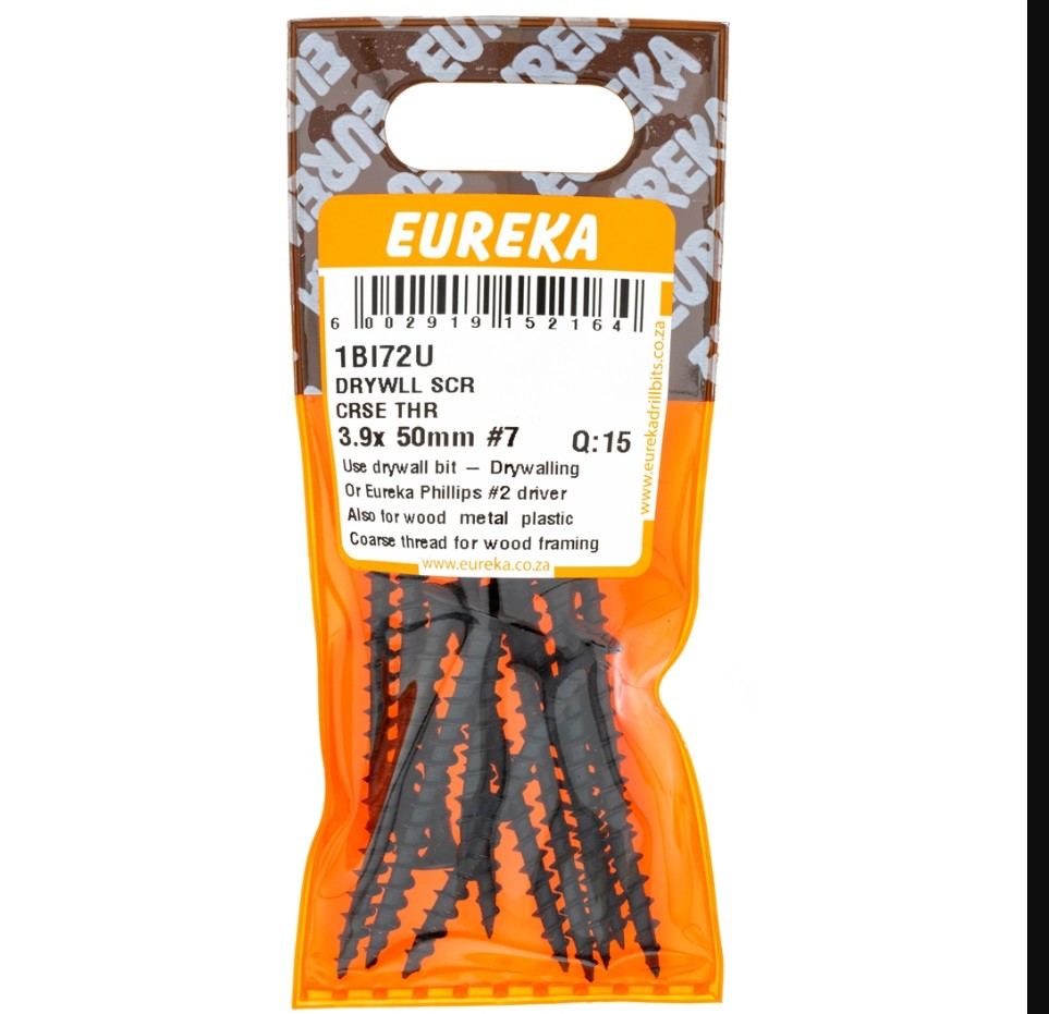 Drywall screw with a standard phillips head. Ideal to install drywall to wood substrate.Black phosphate coating for some corrosion resistance.