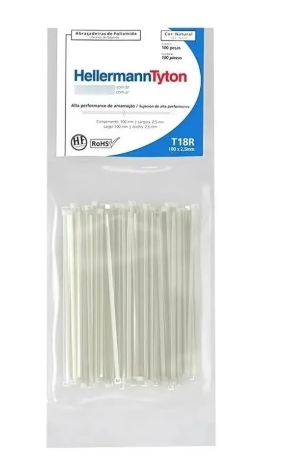 Introducing the Insulok Hellerman Cable Tie 100 mm x 2.5 mm in Natural (T18RNT), designed to deliver efficient and reliable cable management. These durable cable ties from HellermannTyton are engineered for long-lasting performance and provide a secure, fi