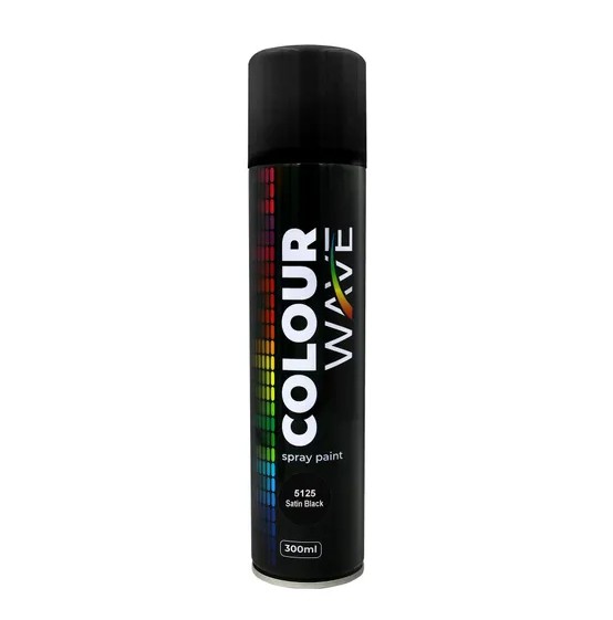TTransform your indoor and outdoor projects with Colourwave Satin Black Spray Paint (300ml). This fast-drying aerosol paint is ideal for a wide range of DIY applications, delivering a stylish satin black finish that adds a modern, trendy touch to your projects. The convenient 300ml size and versatile use make it suitable for both indoor and outdoor surfaces.