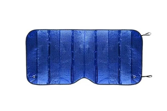This new 1400x700 size aluminum foil Carcool in blue efficiently keeps the sun's heat from entering your car.