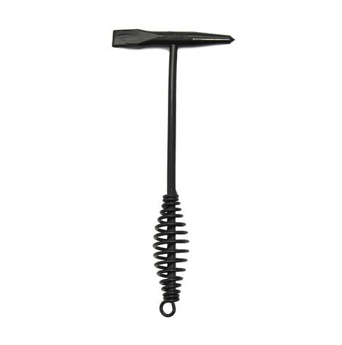 This tool features both a chisel and pick point design and is equipped with a comfortable spring-type wire handle for ease of use. It is specifically designed for efficiently cleaning welding slag.