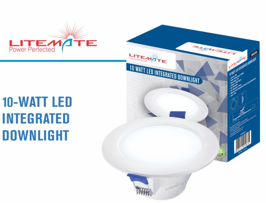 This led integrated downlight delivers bright, energy-efficient illumination with a 10-watt power consumption that provides an ideal balance between performance and energy savings. Producing 800 lumens of light output, it ensures excellent visibility in an