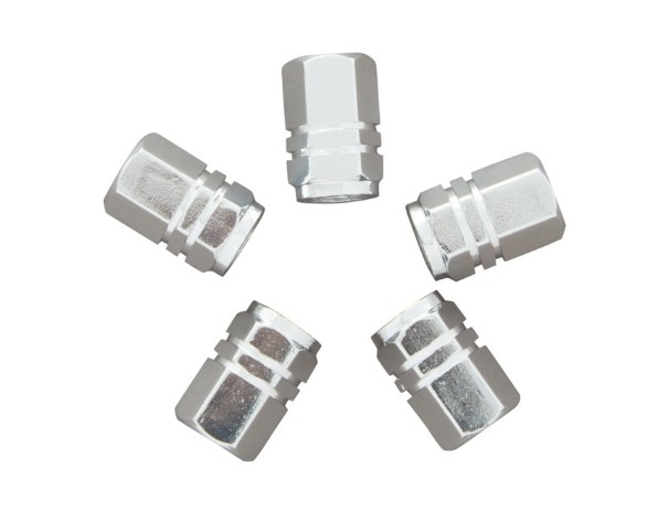 This set includes five lightweight aluminium valve caps, adding a clean, durable, and stylish finish to your wheels.
