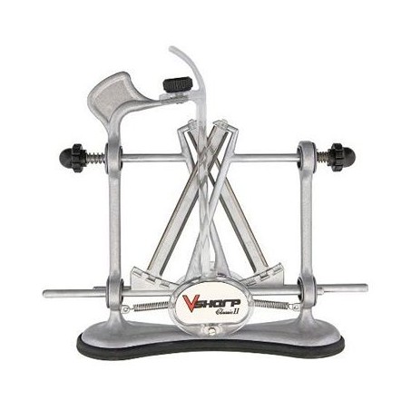 The V-Sharp A4 from Warthog Sharpeners is designed to solve the common frustrations of dull knives with precision and ease. Featuring a breakthrough 15-degree angle ideal for high-end specialty knives, it utilizes the patented V-Sharp system to deliver acc