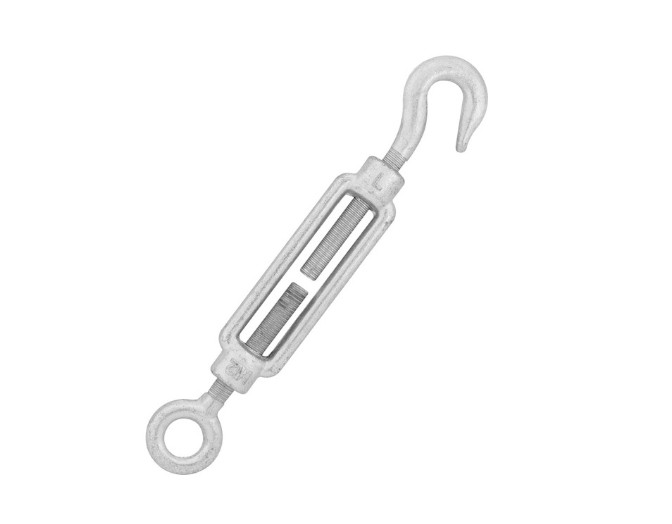 Active Hardware offers the 12 mm Turnbuckle Hook to Eye, a durable and reliable hook-type product designed for tensioning and securing applications. This item is part of the Active Hardware hooks range and is identified by the product code TurnbuckHE12.