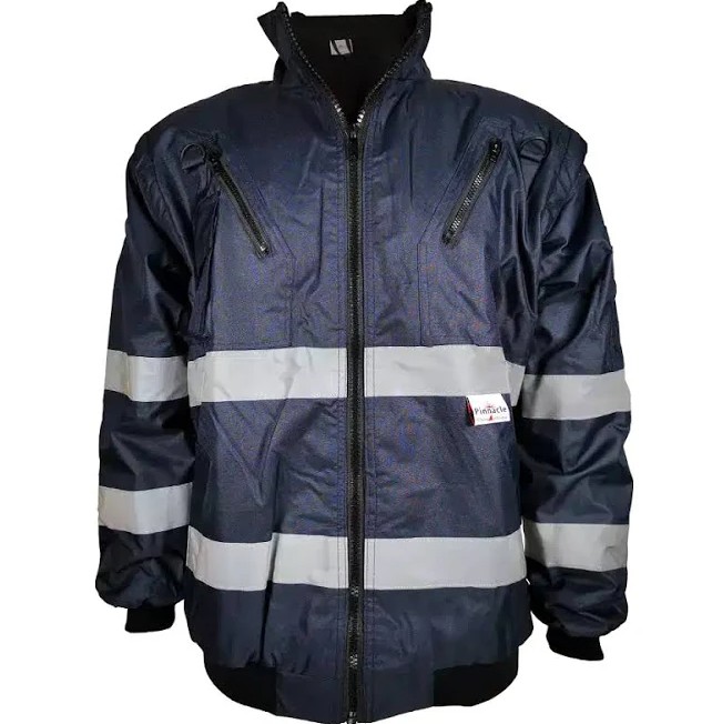 The Bunny Watt Sheq Safety is designed for professionals in hazerdous enviroments, offer warmth, visibilty and versatility. Fleece lining for thermal comfort in cold conditions. Class 3 reflective garment with compliant reflective tape for enhanced visibility. Durable fabric made from 240g/m² polycotton for long-lasting wear. Zip-off sleeves for flexibility and a secure fit. This jacket is suitable for various industries, including mining and construction, ensuring safety and comfort on the job.