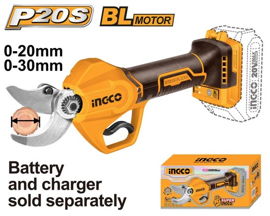 The Ingco Gauge Straight Shear features a brushless motor and operates on a 20V system, offering efficient performance and extended tool life. It is capable of cutting materials up to 20?mm or 30?mm in thickness, providing versatility for various works