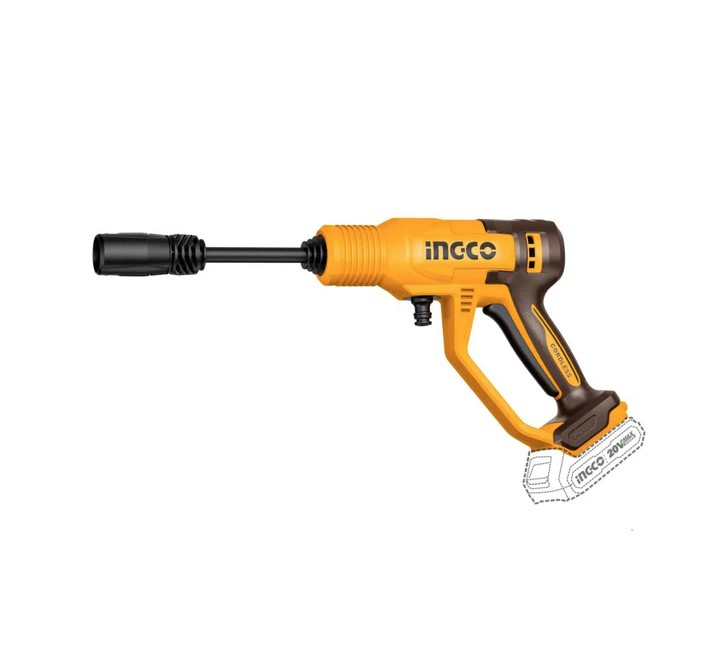 The Ingco 20V PS+ Cordless Pressure Washer delivers powerful cleaning performance with a flow rate of 2.5?L/min, providing portability and convenience for outdoor and workshop tasks. Powered by a 20V lithium-ion battery (sold separately), this compact pr
