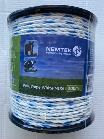 Poly Rope White Mix6x200m Nemtek