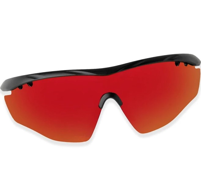 These Raptor sunglasses feature a striking red-base design paired with a matte black frame, combining bold style with a sporty aesthetic. The smoke-colored lenses provide excellent glare reduction and clear vision, making them ideal for outdoor activities such as driving, sports, or casual wear. Designed with a wraparound shape, they offer a secure and comfortable fit while maintaining durability and a modern, athletic look.