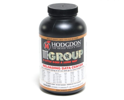 The Hodgdon Titegroup propellant is a spherical powder engineered for accuracy and consistent ignition with all primer types, including lead-free primers. It features a low charge weight and clean-burning performance, along with mild muzzle flash and excel