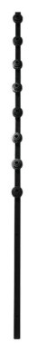 Sq Tube 20X20X1.6mm 8W Black Straight Nemtek