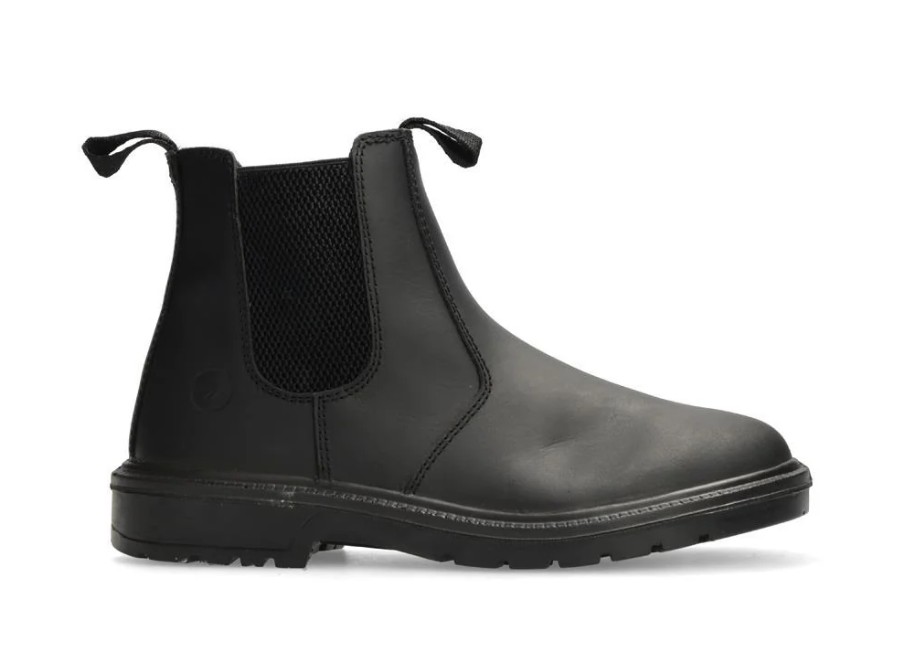 Take it easy in the Hi-Tec Angus. This original style is made with leather and features a fancy stitch on the upper. Elastic panels and a loop at the back make for easy on-off. Comfort comes first with its contoured, removable EVA footbed. And don't sweat wet feet because the breathable lining and microfibre sock sure don't!